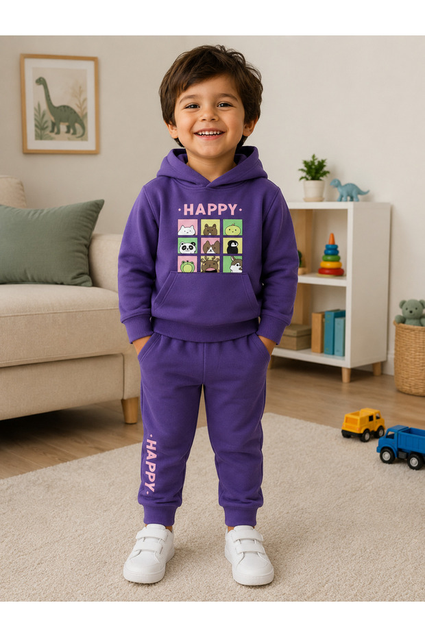 Baby Girl Happy Print 2-Piece Set 100% Cotton Set