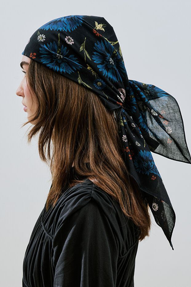 Patterned Cotton Shawl Cecile - 3