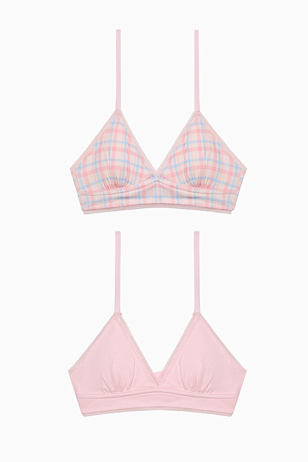 Geometric Patterned My First Bra Autumn Removable Covered 2-Piece Training Bra