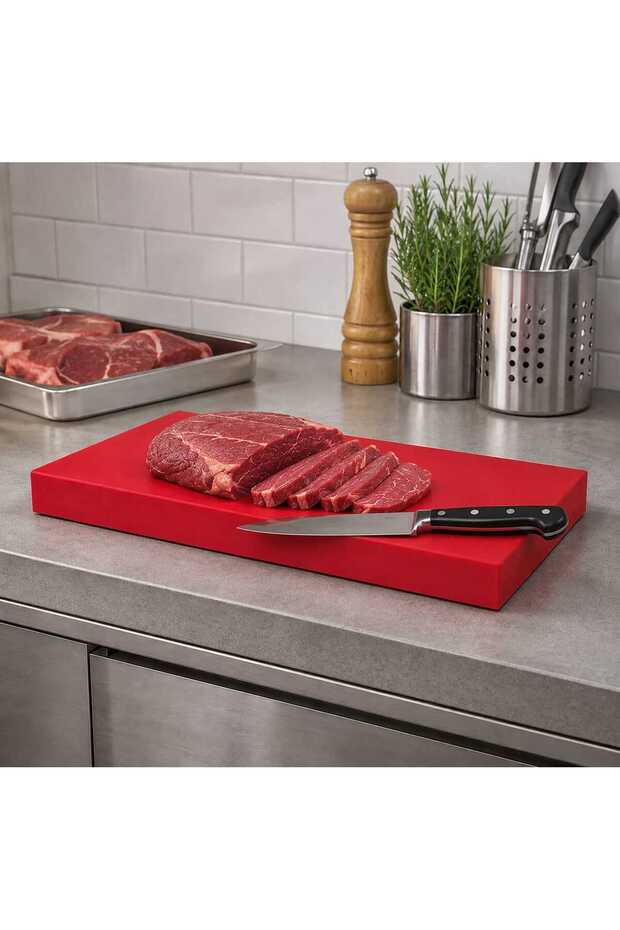 25X40X4 cm Polyethylene Cutting Board Red