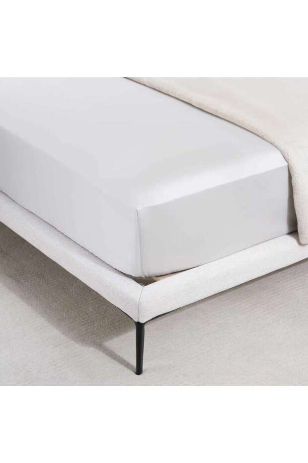 Luxe Cotton Tencel Fitted Sheet 160x200+33cm - Grey