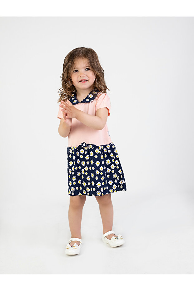 Baby Girl Daisy Pattern Collar Dress