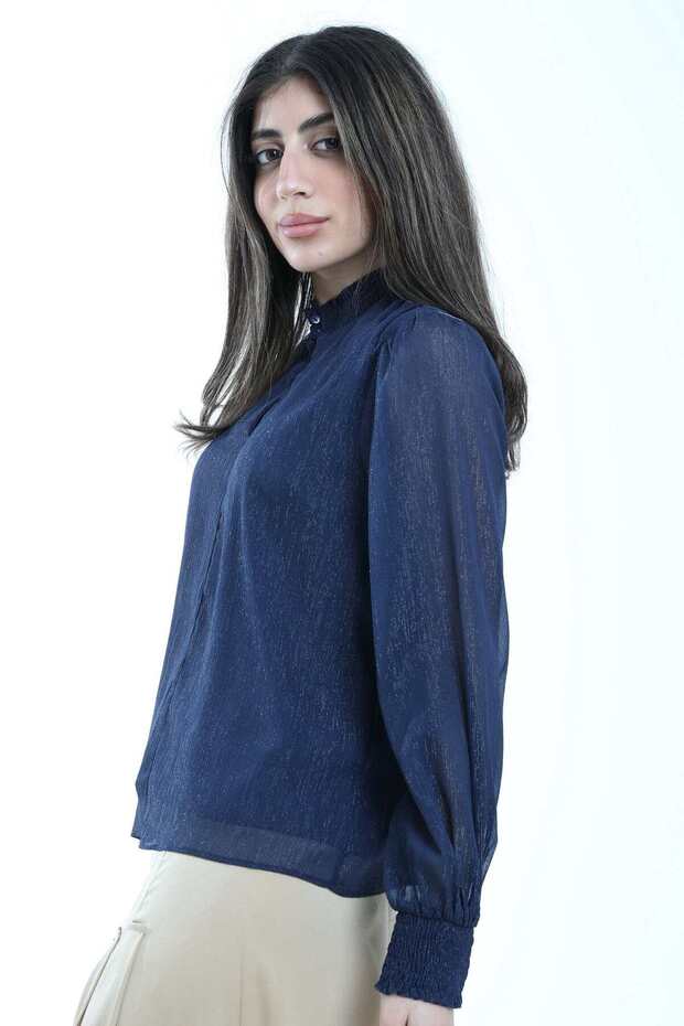 Solid Puff Sleeve Top - 3