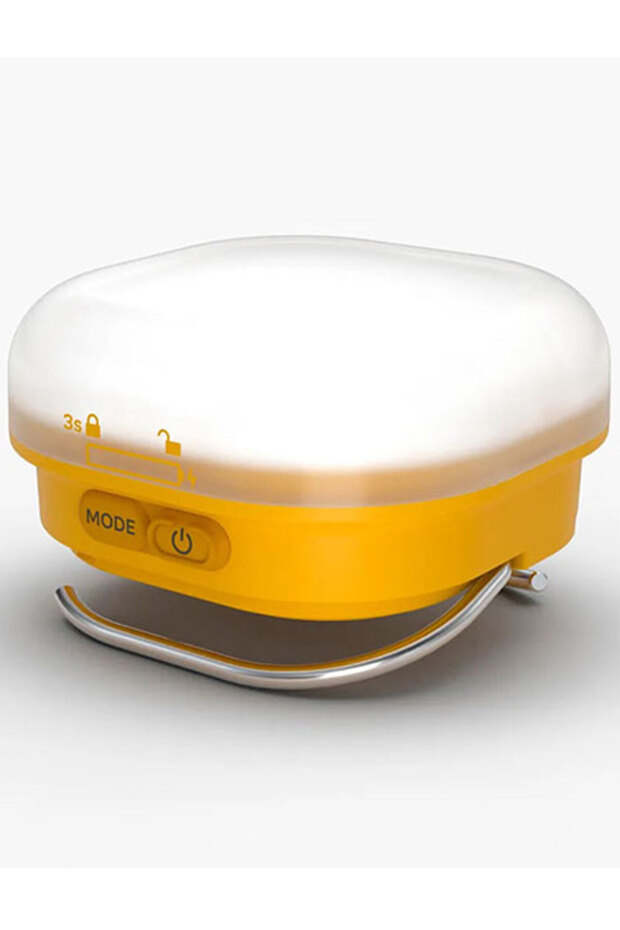 Glow Recharge Lantern (Yellow) – 350 lm USB-C Rechargeable Camping Lantern, IPX5 Water Resistant, 360° Frosted Light, Warm/White Modes, 4 Brightness Levels, 2050mAh Battery, Compact Design for Camping