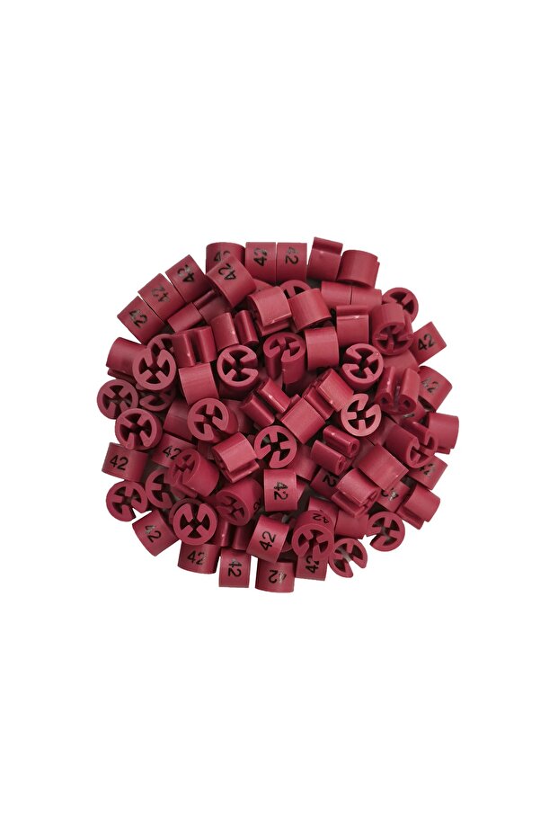 Red Printed Beads for Hangers (42)' Size (100 Pieces)