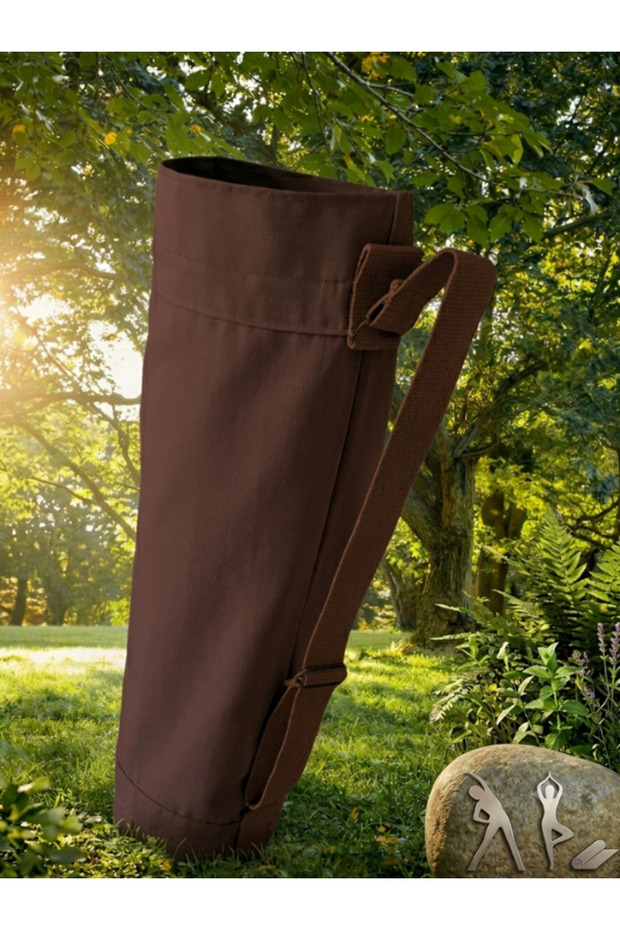 Linen Fabric Yoga & Pilates Mat Carrying Bag (with Adjustable Strap)