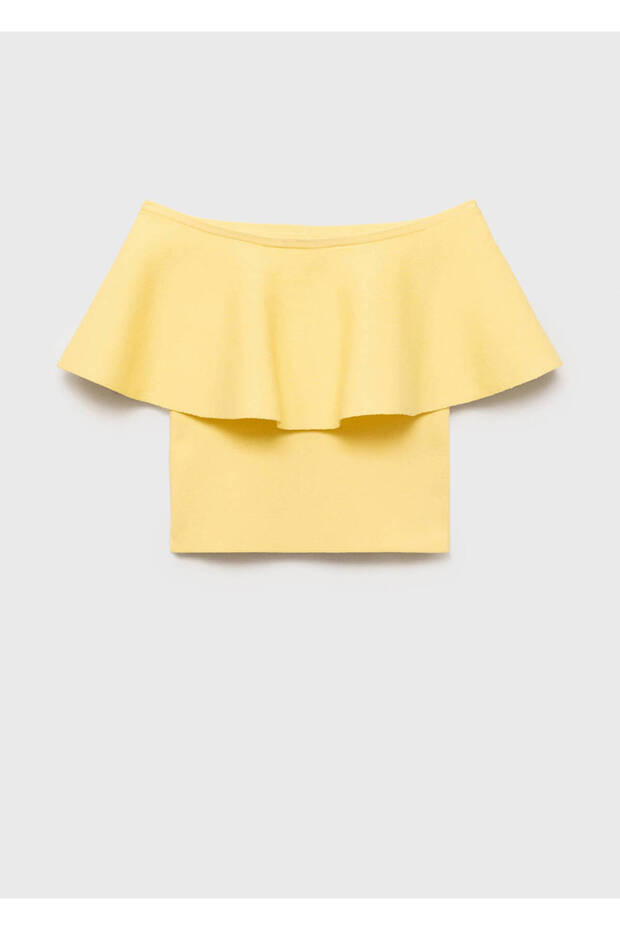 Maxi Flounced Strapless Blouse - 3