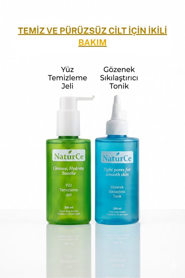 Skin Care Set 2-Pack Facial Cleansing Gel Pore Tightening Tonic Daily Care