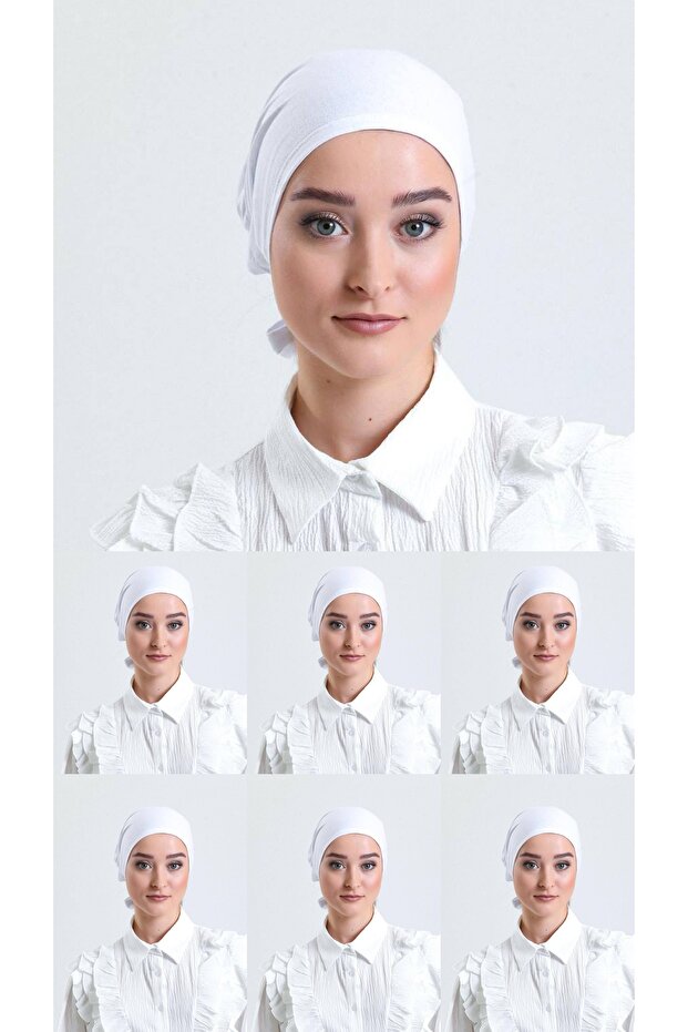 7 قبعات قطنية ممشطة بدون خياطة