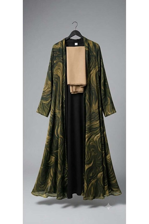 Abaya Double Cloche Chiffon Fabric Lined Cool Material Summer