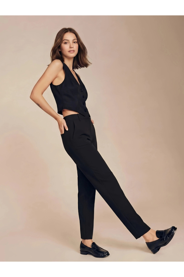 High Waist Skinny Tailored Trouser