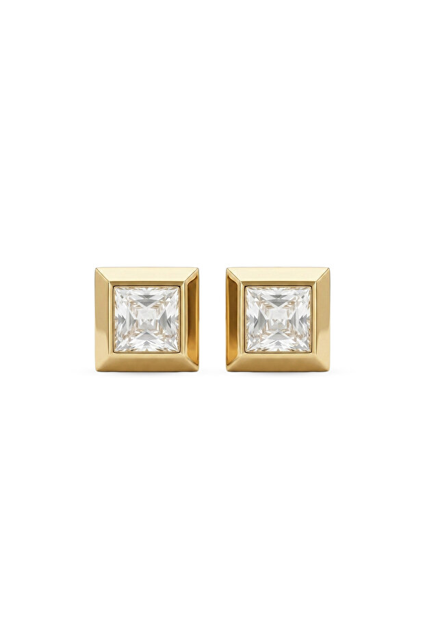 Steel Special Collection Hailey Series Marquise Earrings Square