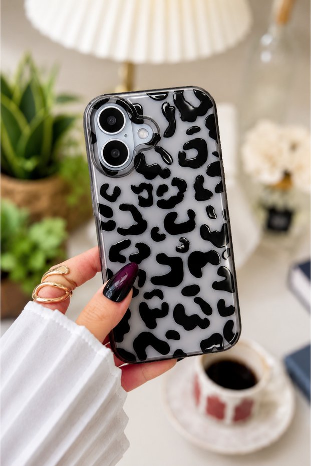 iPhone 16 Compatible Matte Print Non-Fingerprint Transparent Case