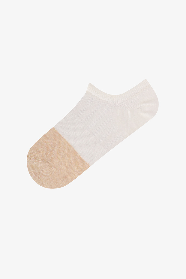 Blaue Soft Block Cotton Jacquard 3 Paar Sneaker-Socken - 4