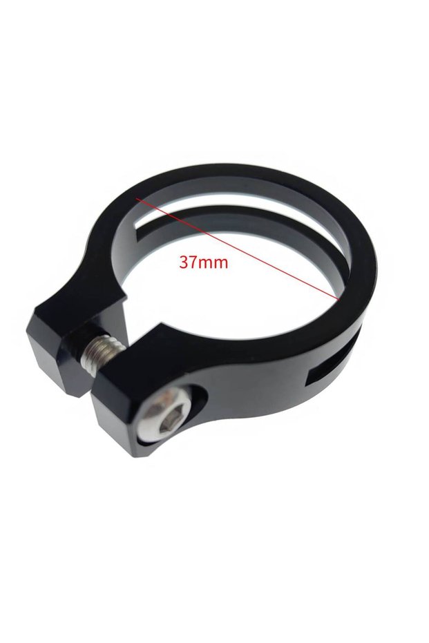 37mm 1PCS No Logo New Aluminum Bike Seatpost Collar Clamp 37mm Big Size Bolt Fixed Type Seat Post Cl