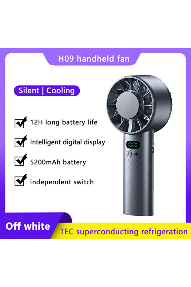H09-H Outdoor Portable Mini Fan Handheld Fan with LED Display Semiconductor Refrigeration 100 Wind S