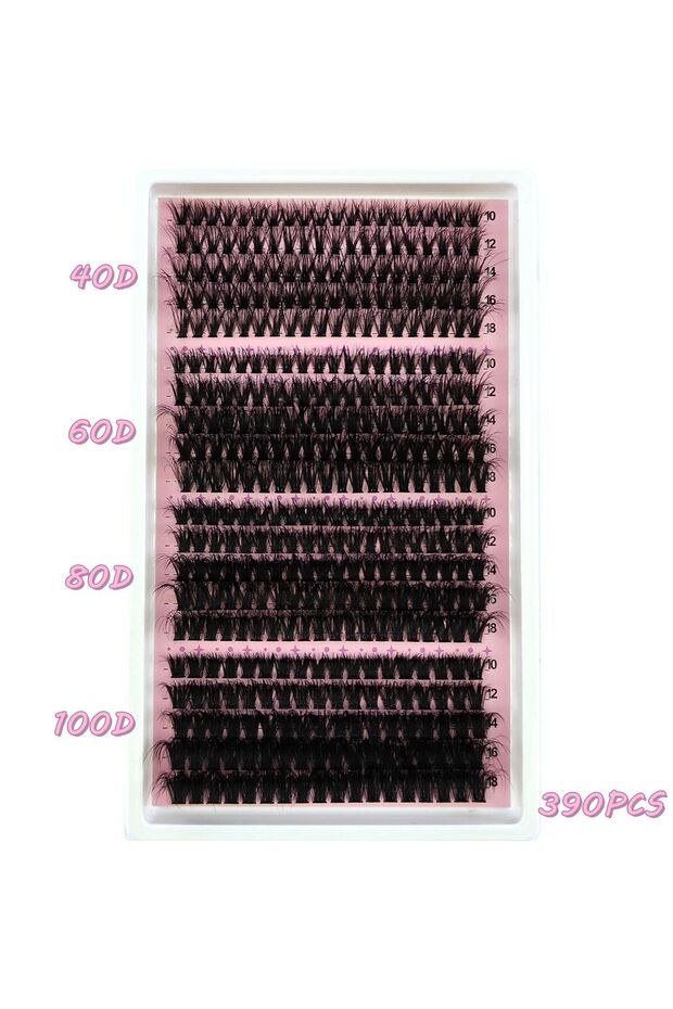 رموش صناعية فردية كثيفة جديدة MIX dd 40D60D80D100D بـ 20 صفًا من 40-160D، رموش 8D كثيفة وناعمة للتمديد