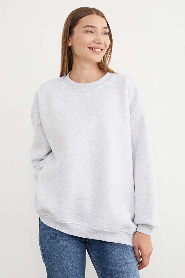 3 Thread Basic Oversize Sweatshirt - 1