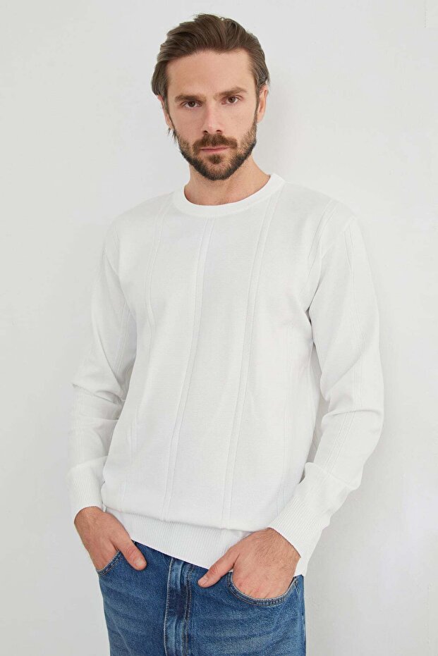 Striped Crew Neck Knitwear Sweater