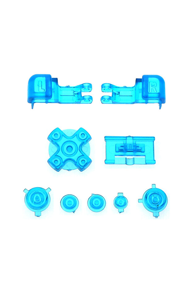 مجموعة أزرار بديلة من Clear Blue YuXi لجهاز Gameboy Advance SP لوحدة التحكم GBA SP LR AB D-Pad Power