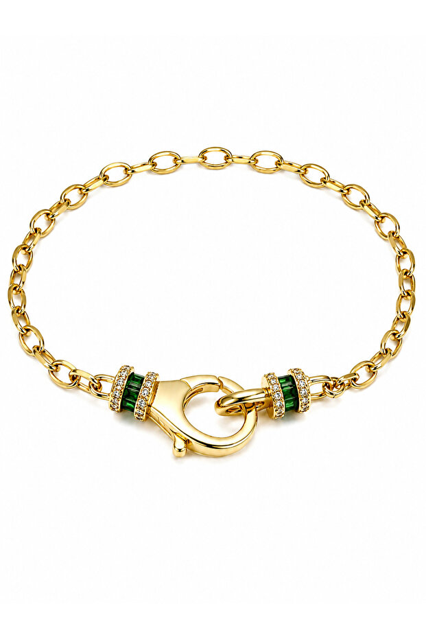 Alessia Lock Bracelet-Green