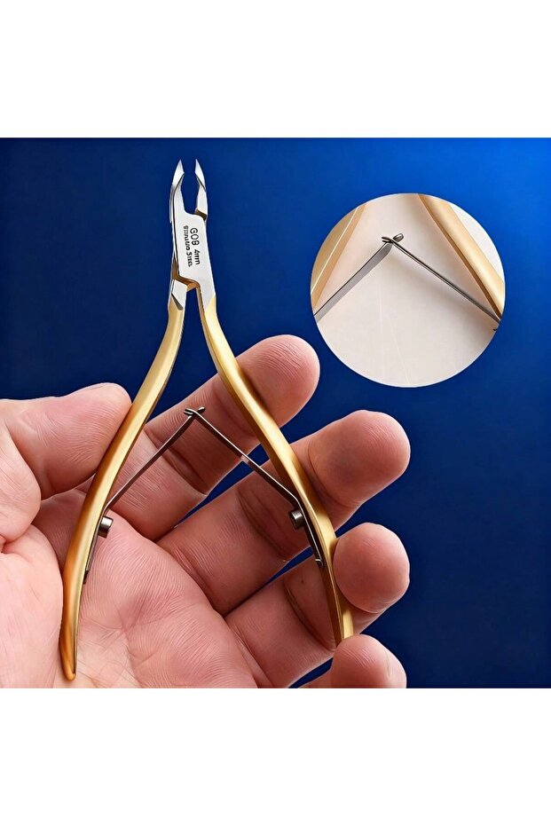 Golden-Nipper Plus Stainless Steel Precision Cuticle Nipper - Dead Light Beige Removal Tool for Mani