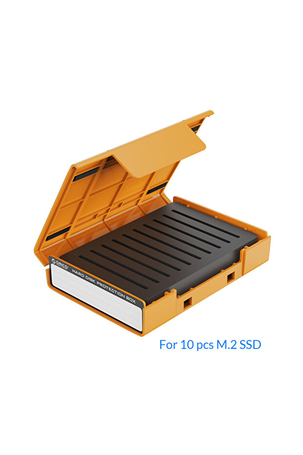 صندوق حماية أوريكو M2.5 SSD مع ملصق لأقراص SSD وHDD مقاس 2.5 و3.5 بوصة، مقاوم للصدمات والغبار