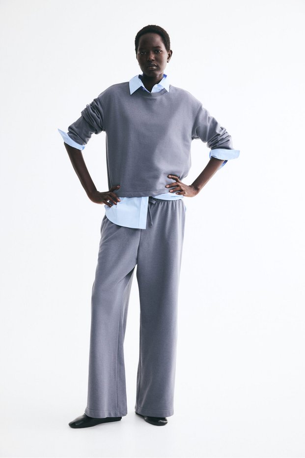 2 Parçalı Pamuklu Sweatshirt Set
