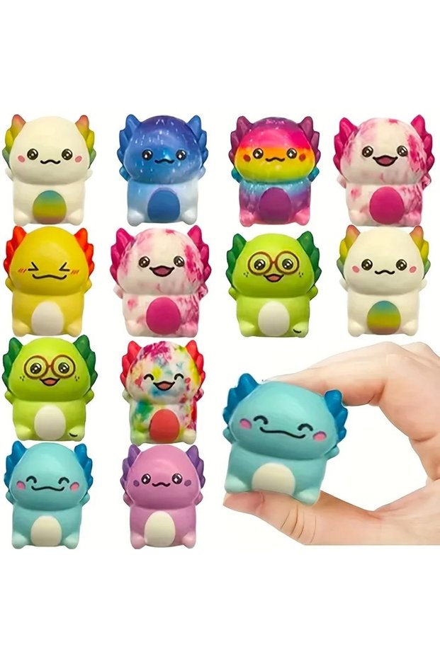 bilibili random 12pcs Hot 6/12PCS Kids Adult Mini Kawaii Newt Cute Stress Relief Squeeze Toys Random
