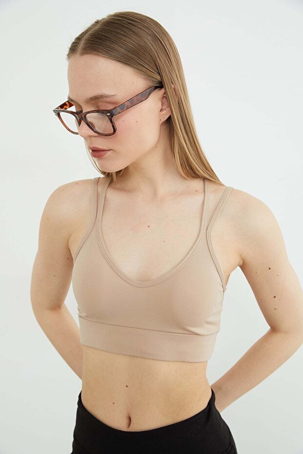 Basic Thin Strap Covered Bustier - 1