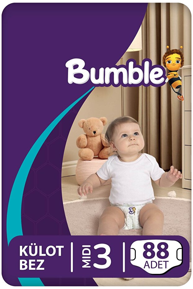 Size 3 Midi Panty Diaper – 88 Pieces | 4-9kg