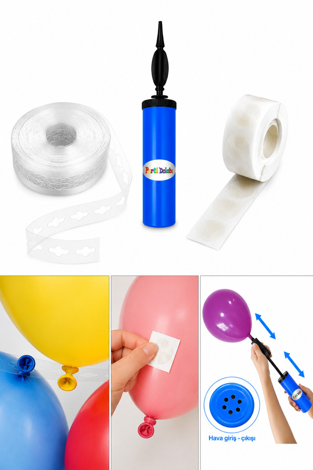 Balloon Inflator Pump (with Balloon Chain and Glue as a Gift) Compatible with Thin Long Sausage Balloons