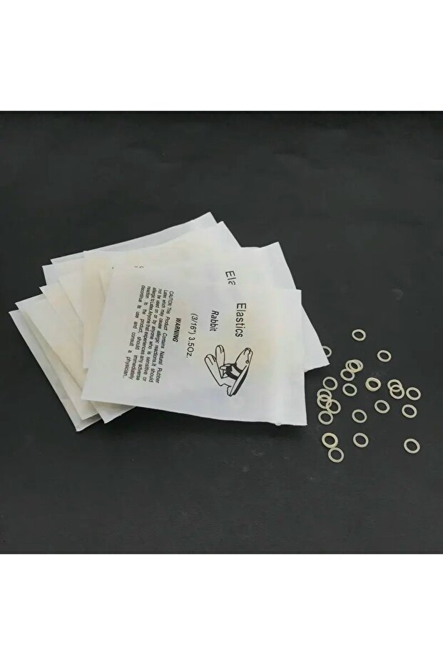 3.5Oz Rabbit AG 100pcs dental yellow elastomer latex rings, braces, dental bands, non-toxic materia