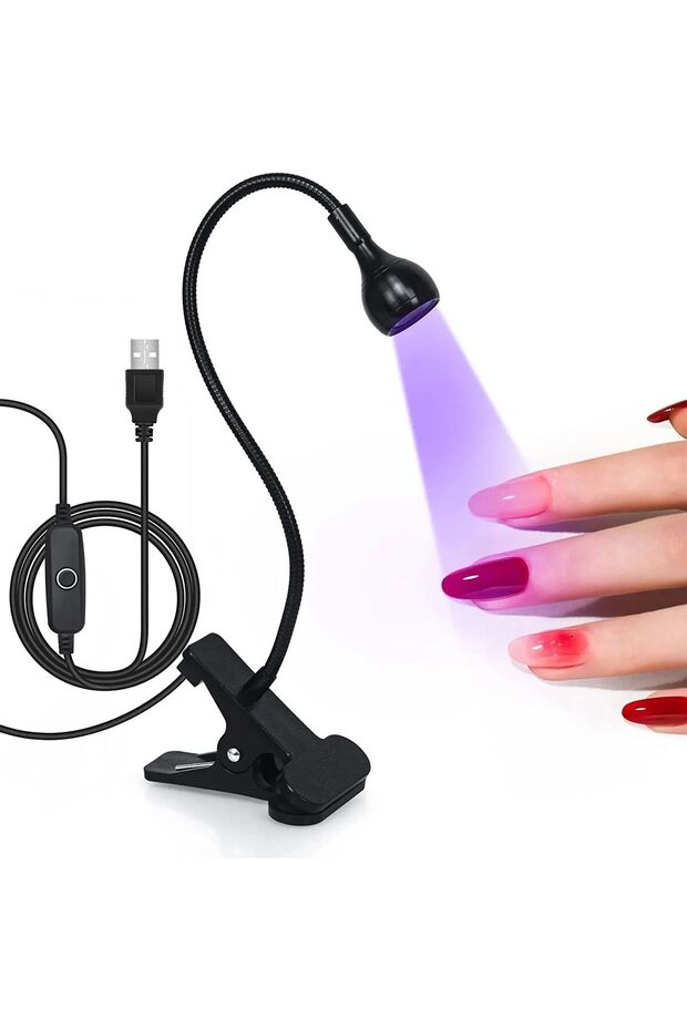 black UV Nail Lamp 395nm Led Ultraviolet Lights UV Led Desk Lamp Black Light Manicure Dryer UV Curin