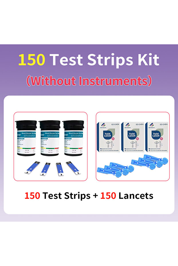 150pc Test Strip kit 50/100/150/200 pcs for Blood Glucose Meter Test Strips and Lancets Medical Bloo