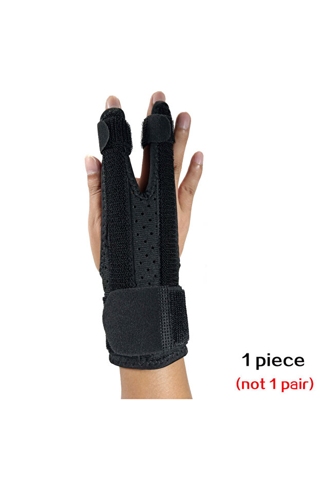 Black 1pc Support The Middle, Index, Little or Ring Finger, Hand Splint Brace-Treating Hand Fracture