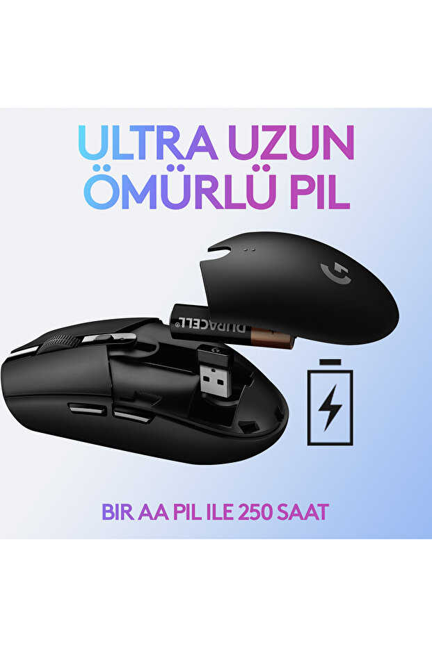 G G305 LIGHTSPEED 12.000 DPI Kablosuz Oyuncu Mouse, Beyaz 910-005292 - 5