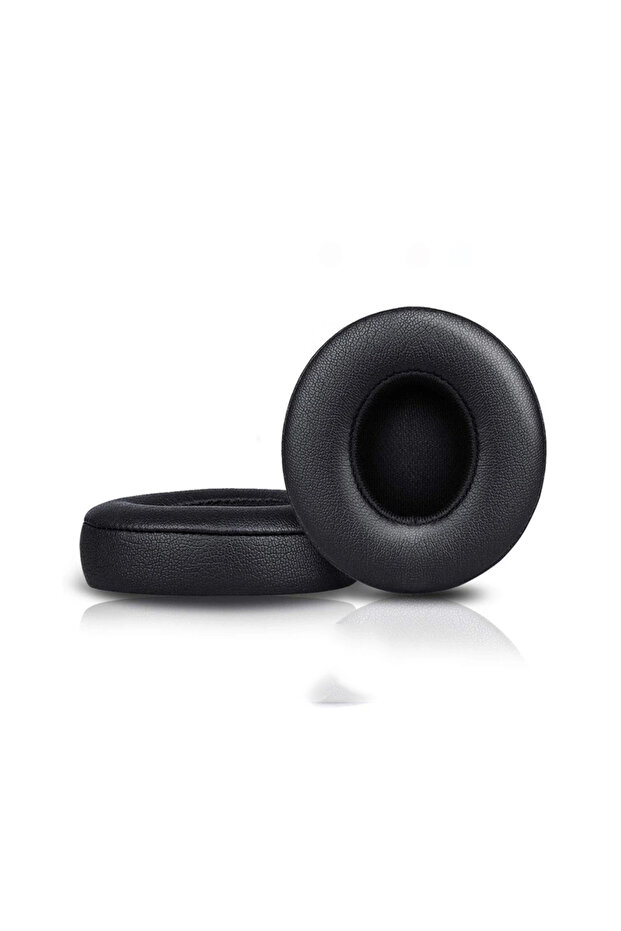 black Leather Headphone Foam For Beats Solo 2.0 3.0 Wireless Version Headset Ear Pads Cushion Replac