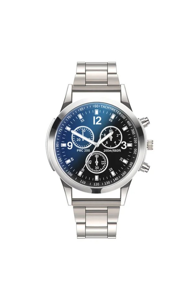 black Fashion Men Luxury Watches Mens Business Stainless Steel Casual Quartz Watch For Male Wristwat