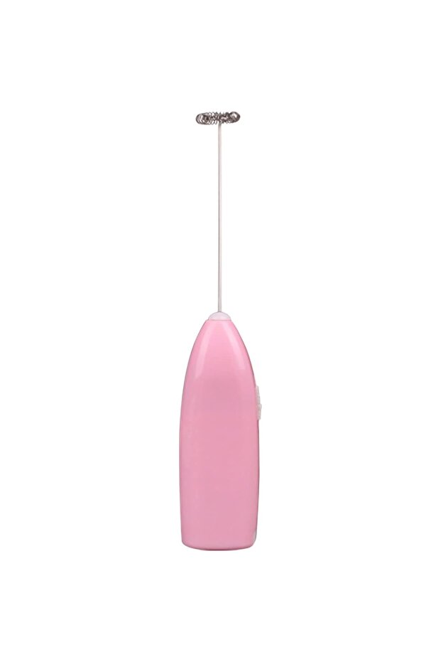 pink Handheld Electric Egg Beater Mini Battery Powered Milk Frother Coffee Drink Mixer Milk Foamer K