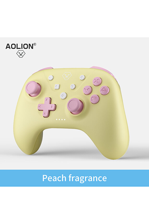 وحدة تحكم AOLION بلوتوث صفراء لـ Switch 2/1/PC/iOS/Android، جهاز تحكم احترافي للألعاب يدعم وظيفة التيربو
