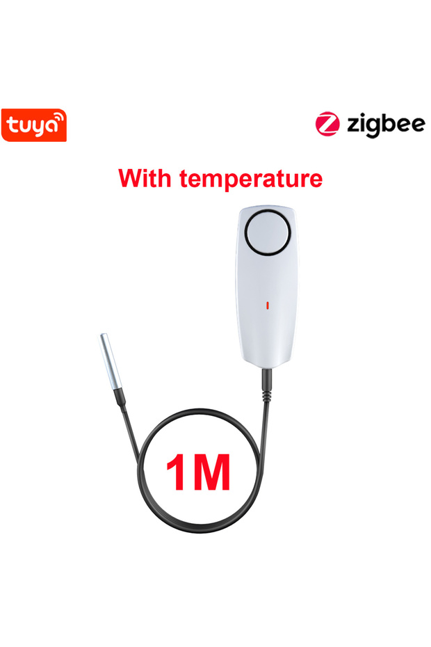 EU Plug-1M Haozee Tuya Smart Zigbee Hygrometer Thermometer With External Temperature USB Charge or R