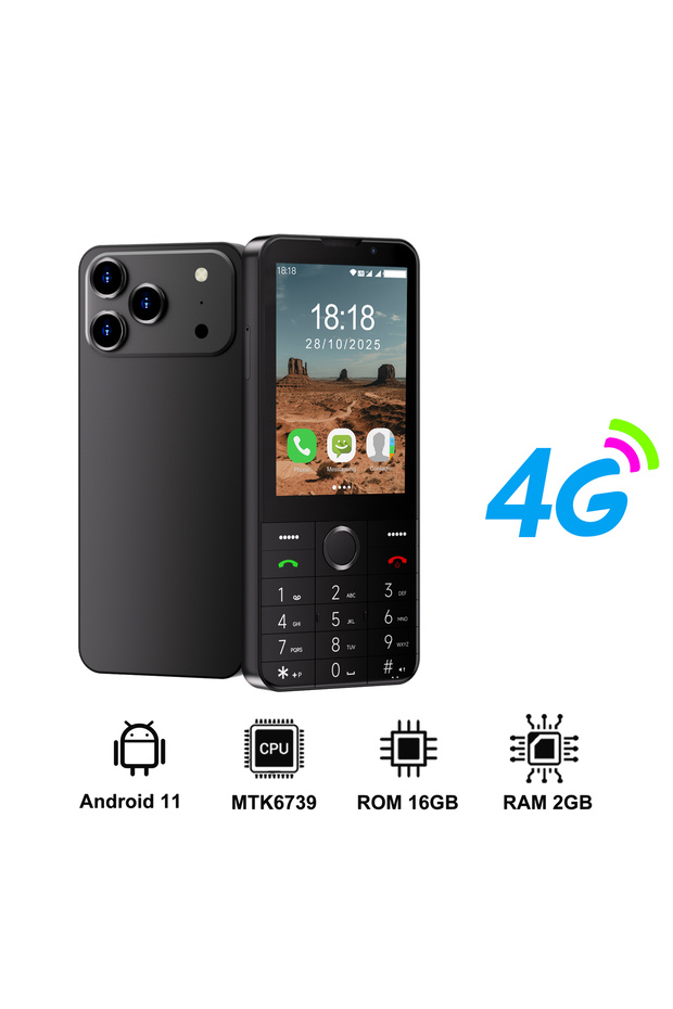 2 G 16g Black SERVO F27 PRO 4G LTE Button Smartphone Android 11.0 System 2GB+16GB Play Store Speed D