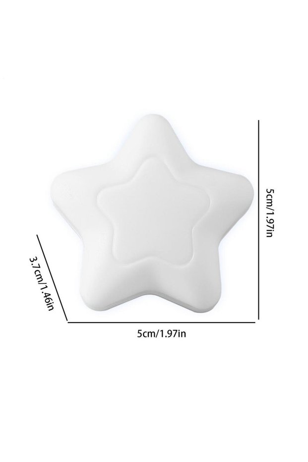 white light USB Night Light Star Shaped LED Bedside Night Light USB Charging Cute Star Lamp 2 Colors