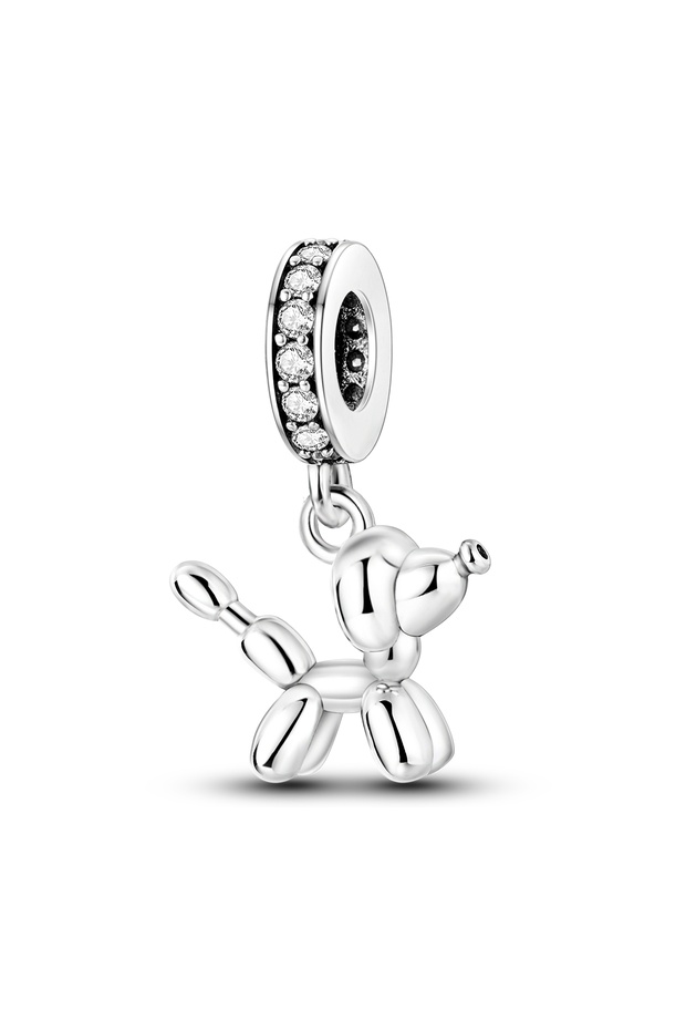 KTC895 New In 925 Sterling Silver Balloon Poodle Pendant Charms Jewellery Fit 925 Original Bracelet