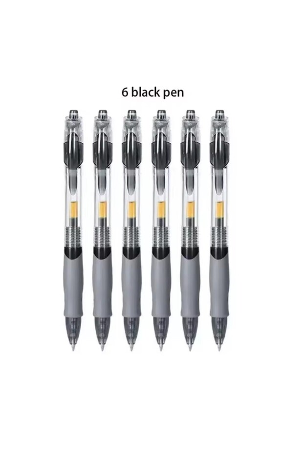 6 Black pen 13/30pcs Retractable Gel Pens Set Black/Red/Blue Ink Ballpoint for Writing Refills Offic