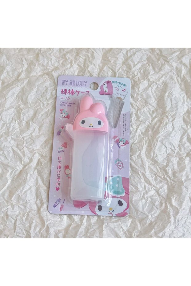 MELODY Cute Sanrio Hello Kitty Storage Box Kawaii Anime My Melody Toothpick Cosmetic Swab Storage Bo