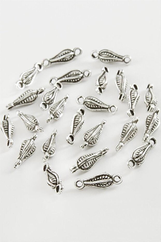 Gldisptm Dotted Prayer Beads Tassel Spacer 50 (104054) Grams-Silver Color