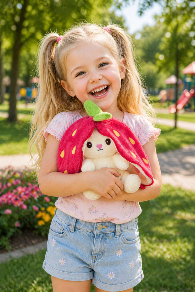 50 Cm Rabbit with Strawberry Bag
