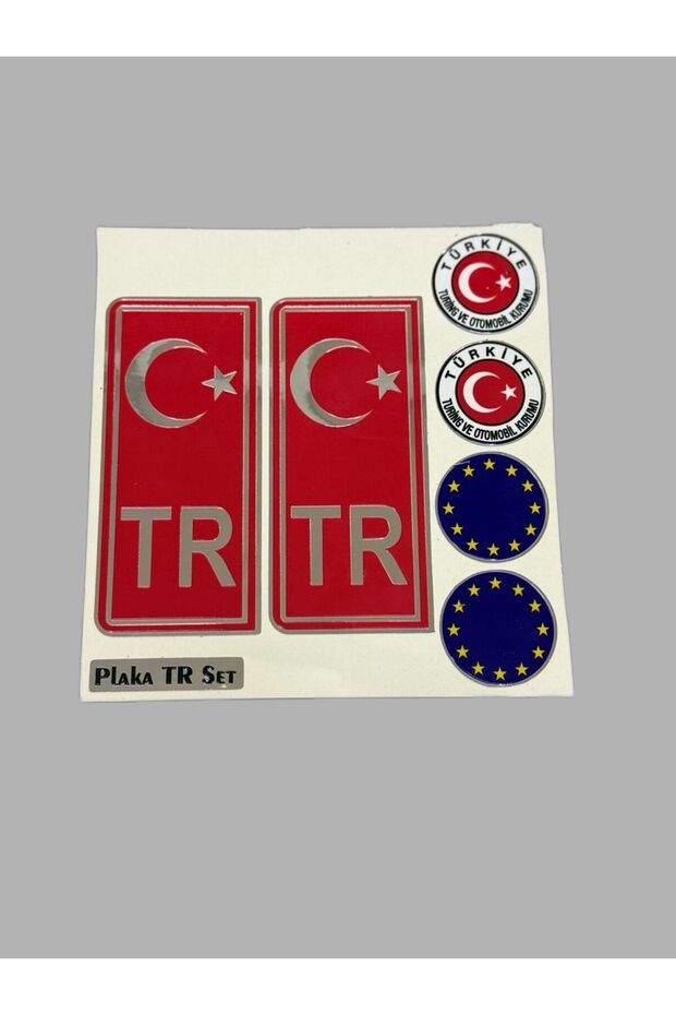 3D Embossed Sticker Plate Set Tr Blue